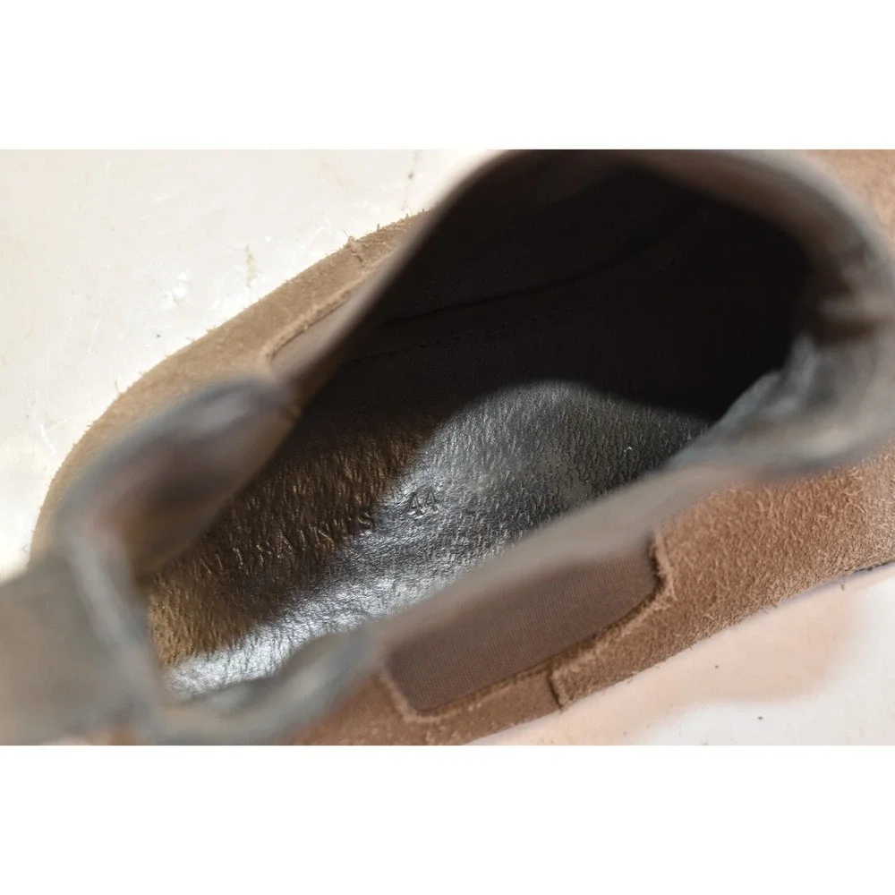 AllSaints Mens Harley Chelsea Boots 11.5 EU 44‎ Brown Suede Luxury Preppy Hype